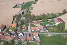 Seebach in the state Bas-Rhin, France from the plane