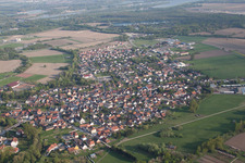 Beinheim in the state Bas-Rhin, France from a drone