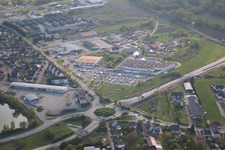 Soufflenheim in the state Bas-Rhin, France from above