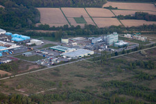 Drone recording of Drusenheim in the state Bas-Rhin, France