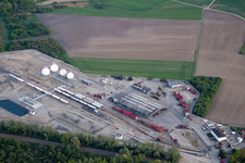 Drone image of Drusenheim in the state Bas-Rhin, France