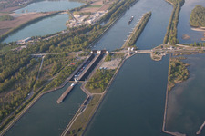 Sluice in Gambsheim in the state Bas-Rhin, France out of the air