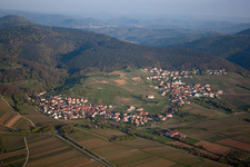 Aerial photograpy of District Gleishorbach in Gleiszellen-Gleishorbach in the state Rhineland-Palatinate, Germany