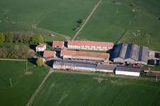 Aerial view of Rimling in the state Moselle, France