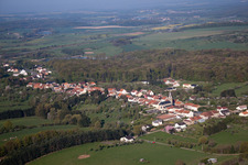Aerial view of Ernestviller in the state Moselle, France