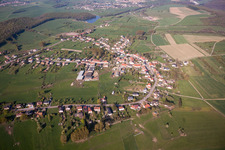 Agricultural fields and arable land in Macheren in the state Moselle, France
