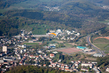 Saint-Avold in the state Moselle, France from above