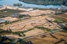Construction of the Daimler-Chrysler truck test site in the Oberwald industrial area in Wörth am Rhein in the state Rhineland-Palatinate, Germany