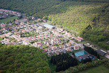 Aerial view of Entrange in the state Moselle, France