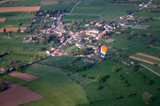 Aerial view of Rouvroy in the state Luxembourg, Belgium