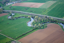 Aerial photograpy of Fromy in the state Ardennes, France
