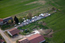 Aerial view of Brévilly in the state Ardennes, France
