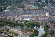 Sedan in the state Ardennes, France from the plane