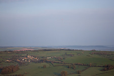 Aerial view of Prix-lès-Mézières in the state Ardennes, France