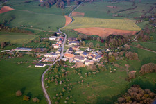 Aerial view of Saint-Marcel in the state Ardennes, France