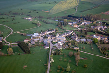 Aerial view of Flaignes-Havys in the state Ardennes, France