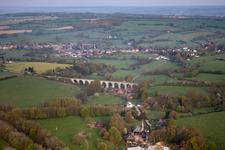 Aerial view of La Hérie in the state Aisne, France