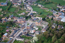 Aerial view of Autreppes in the state Aisne, France