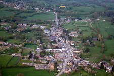 Aerial view of Marly-Gomont in the state Aisne, France