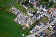 Oblique view of Marly-Gomont in the state Aisne, France