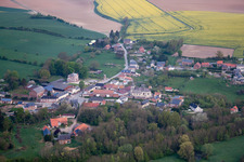 Aerial view of Grand-Verly in the state Aisne, France