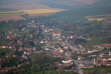 Aerial photograpy of Vendhuile in the state Aisne, France