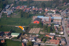 Aerial view of Haplincourt in the state Pas de Calais, France