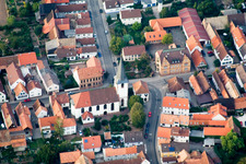 Aerial view of Ottersheim near Landau in Ottersheim bei Landau in the state Rhineland-Palatinate, Germany