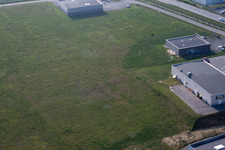 Aerial view of Marquise in the state Pas de Calais, France