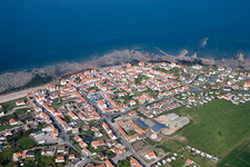 Aerial photograpy of Audresselles in the state Pas de Calais, France