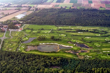 Bird's eye view of Golf Club Landgut Dreihof SÜW in Essingen in the state Rhineland-Palatinate, Germany