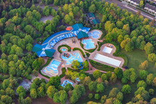 Empty swimming pools at the bathing park Wörth am Rhein in Wörth am Rhein in the state Rhineland-Palatinate, Germany