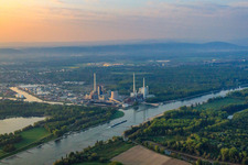 Construction site for the expansion of the Rhine port steam power plant Karlsruhe of EnBW Energie Baden-Württemberg AG in the district Daxlanden in Karlsruhe in the state Baden-Wuerttemberg, Germany