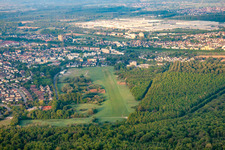 Aerial view of Gliding airfield from the north in Rastatt in the state Baden-Wuerttemberg, Germany