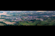 Panorama from the west in Mothern in the state Bas-Rhin, France