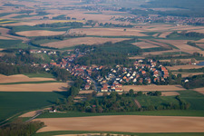 Neewiller-près-Lauterbourg in the state Bas-Rhin, France from the plane