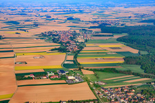 From the east in Niederlauterbach in the state Bas-Rhin, France