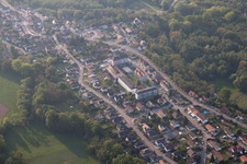 Bird's eye view of Lauterbourg in the state Bas-Rhin, France