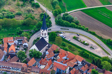 Hinterstädel from the west in Jockgrim in the state Rhineland-Palatinate, Germany