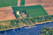 Boat dock Sailing Club Ludwigshafen at Otterstadt Althrein in Otterstadt in the state Rhineland-Palatinate, Germany