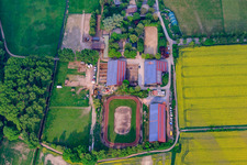 Oblique view of Riding club Altrip eV in Altrip in the state Rhineland-Palatinate, Germany