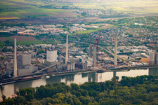 Aerial photograpy of GKM in the district Neckarau in Mannheim in the state Baden-Wuerttemberg, Germany