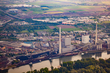 Oblique view of GKM in the district Neckarau in Mannheim in the state Baden-Wuerttemberg, Germany