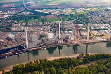 GKM in the district Neckarau in Mannheim in the state Baden-Wuerttemberg, Germany seen from above