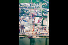 GKM in the district Neckarau in Mannheim in the state Baden-Wuerttemberg, Germany viewn from the air