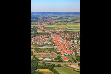 City from the east in Kandel in the state Rhineland-Palatinate, Germany from above