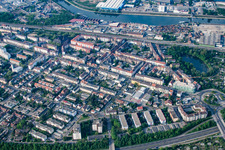 Relaisstr in the district Rheinau in Mannheim in the state Baden-Wuerttemberg, Germany