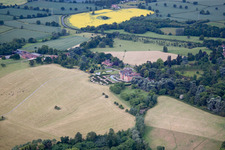 Aerial view of Madresfield in the state England, Great Britain