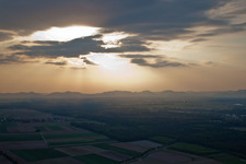 District Hayna in Herxheim bei Landau in the state Rhineland-Palatinate, Germany from the drone perspective