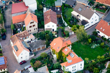 Aerial photograpy of Pfarrgasse in Siebeldingen in the state Rhineland-Palatinate, Germany